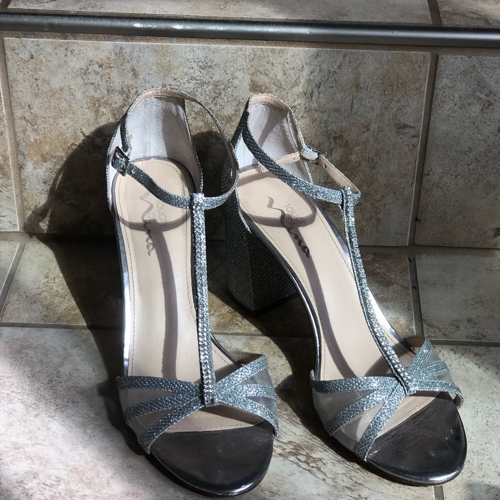 Touch of Vienna Glittering Silver Heels